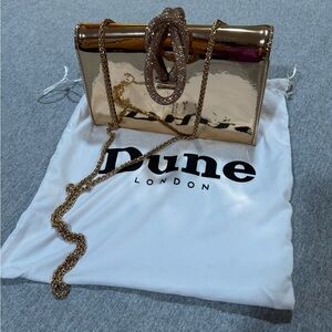 Dune London Metallic Gold Clutch